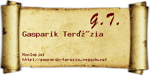Gasparik Terézia névjegykártya