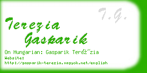 terezia gasparik business card